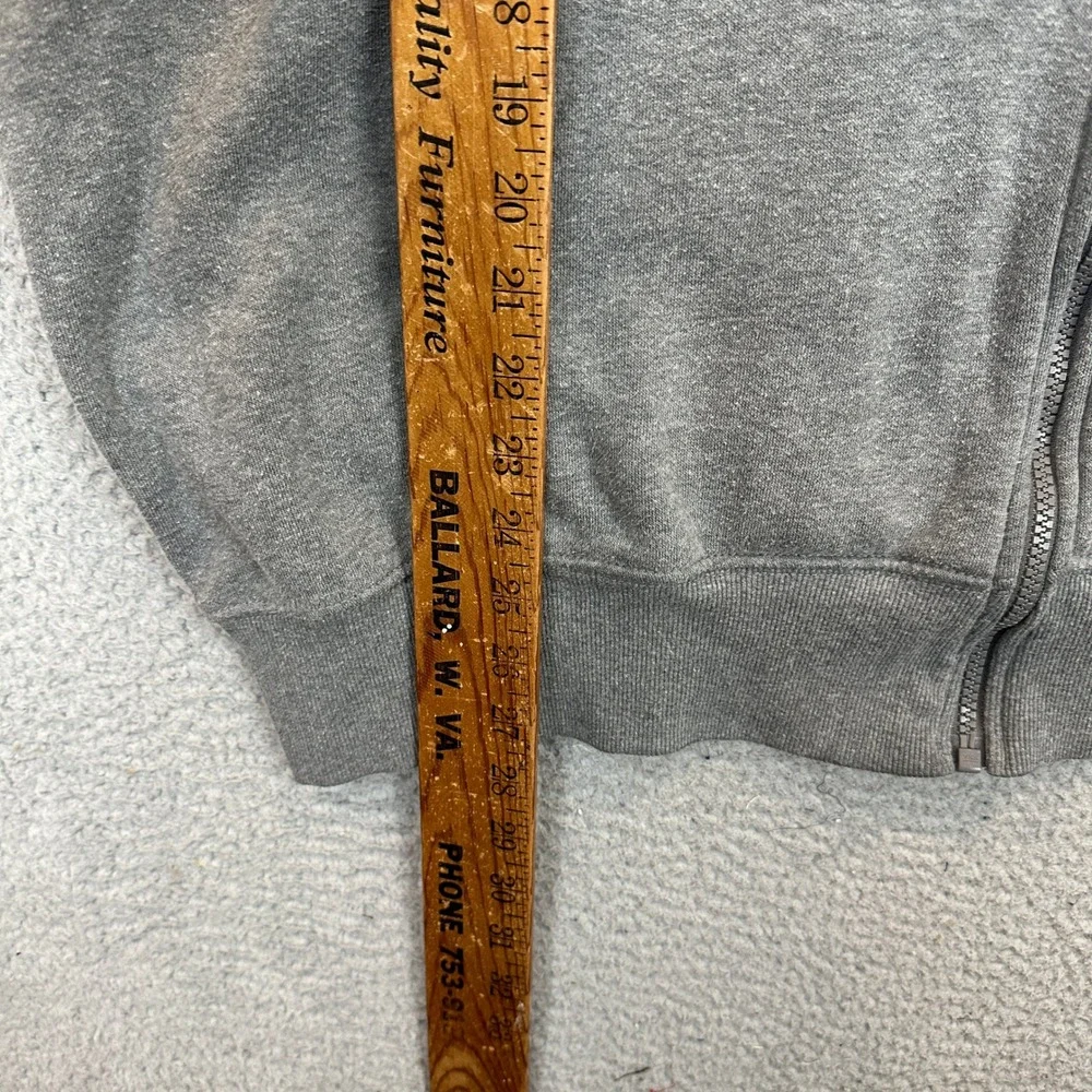 The North Face Hoodie Mens XL Full Zip Gray Sweatshirt Drawstring Pockets Logo